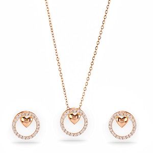 Rubans Gold Plated Wedding Pendant Jewellery Set