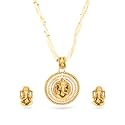 Rubans Womens 24K Gold-Plated Divine Ganesh Motif