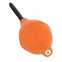 Rubber Air Blower Dust Cleaner, Orange, Smooth Rubber, Easy to Press, for Camera, Keyboard, and Electronics