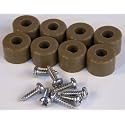 Rubber Bumper Feet 5/8" DIA with Stainless Screws QTY 8, 24 (Black, White, Brown) (8, Brown)