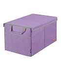 Rubbermaid Car Organizer, Collapsible Trunk Organizer, Multi-Compartment Car Storage Organization for Car Accessories, 2 Compartments With Cover, 21.65"*14.17"*12.2" - Purple