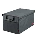 Rubbermaid Car Organizer, Collapsible Trunk Organizer, Multi-Compartment Car Storage Organization for Car Accessories, 2 Compartments With Cover, 21.65"*14.17"*12.2" - Gray