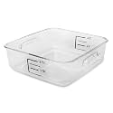 Rubbermaid Commercial Products, Space Saving Square Food Storage Container, 2 Quart, Clear, for Kitchen/Sous Vide/Meal Prep