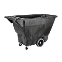 Rubbermaid Commercial Products Tilt Dump Truck, 450 lbs 1/2 Cubic Yard Heavy Load Capacity with Wheels, Black, Trash Recycling Cart for Construction/Commercial/Industrial Transportation
