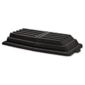 Rubbermaid Commercial Tilt Truck Dome Lid, 3/4 Cu. Yd, Black, for Distribution Centers/Warehouse/Manfacturing/Construction