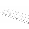 Rubbermaid Direct Wall Mount Closet Shelf, 6 Ft. Wide, Mounting Hardware Kit Included, White, Wire Shelving Organizer System for Home/Laundry/Bathroom/Mudroom/Pantry/Linen Closet