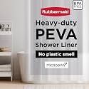 Rubbermaid Frosty Shower Curtain Liner,Waterproof Heavyweight 8g PEVA Shower Liner for Bathroom,w/Weighted Magnets and Rustproof Charcoal Gray Grommets, Standard Size,Frosty,70" W x 72" L (Pack of 6)