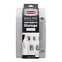 Rubbermaid Frosty Waterproof Shower Curtain Liner w/ 5 Storage Pockets,Heavyweight 8g PEVA Shower Liner for Bathroom,with Black Rustproof Grommets&amp;Pockets, Standard Size,Frosty,70"W x 72"L (Pack of 6)