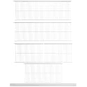 Rubbermaid Full Closet Organization Shelf System, Direct Wall Mount, Adjustable from 3-5 Ft., Mounting Hardware Kit Included, White, Wire Shelving Organizer System for Home/Laundry/Mudroom/Pantry