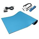 RubberStat Dual Layer ESD Compliant Workstation Rubber Table Mat Kit, Soldering, Cell Phone Repair, with Wrist Strap Set and Ground Cord - 48"x48" Blue