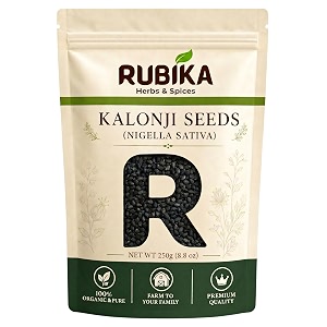 rubika herbs amp spices pure kalonji seeds 500g  hand-cleaned hygienically packed  natural black cumin seeds nigella sativa  dust-free fresh aroma  no artificial preservatives  for cooking glowing skin hair growth amp overall wellness