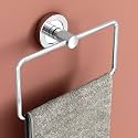Ruboxa Stainless Steel Towel Holder for Bathroom/Napkin Ring for Wash Basin/Towel Hanger/Stand/Bathroom Accessories - Pack of 1 (Chrome)