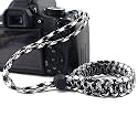 RUBRIC? Braided Millipede Paracord Hand Grip Wrist Strap for All DSLR Camera/Binoculars (Black and White)