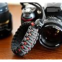 RUBRIC Unisex ® Braided King Cobra Paracord Hand Grip Wrist Strap For All Dslr Camera/Binoculars (Black And Oange)