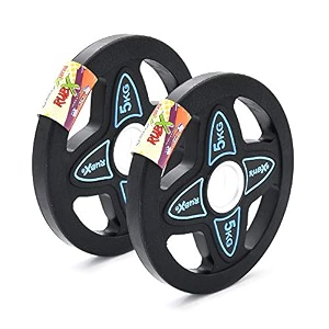 rubx rubber coated solid weight plate50 mm olympic weight or 31 mm home gym weightsold in pair 31 mm home gym weight plates 5 kg x 2pc total  10 kg