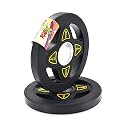 RUBX Rubber Coated Solid Weight Plate|50 MM Olympic Weight Or 31 MM home gym Weight|Sold In Pair (50 MM Olympic Weight Plate, 2.5 Kg x 2pc (Total = 5 kg))