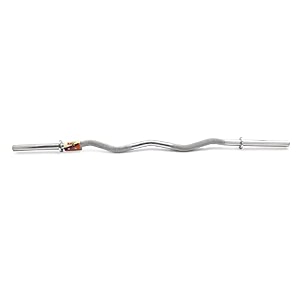 rubx solid 28 mm chrome plated barbell weight lifting rod with 2 locks curl 3 ft
