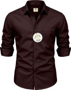 RUDIO CULTURE Men Solid Formal Brown Shirt