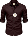 RUDIO CULTURE Men Solid Formal Brown Shirt