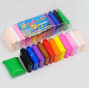 rudra air dry diy ultra light modelling bouncing different color clay with tools set for kids pack of 12 pcs