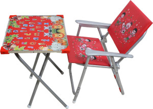 rudra creations kids beautiful study  table chair set upto 5 years kids metal desk chair