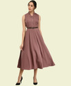 Rudraaksha Women Fit and Flare Pink Above