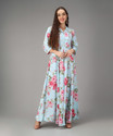 Rudraaksha Women A-line Multicolor MaxiFull Length Dress