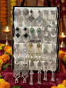 rudrajwels 12 tredisnoal oxidised silver earrings and black valvet box gift combo Pearl Silver, Metal Drops & Danglers, Jhumki Earring, Stud Earring, Hoop Earring