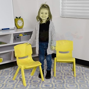 pack of 2 plastic kids chair  portable chair for kids  sturdy kids chair for 1 year  virgin material chairs for kids small  1234 l x 10534 w x 1734 h  green amp yellow