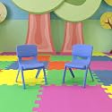 Pack of 2 Plastic Kids Chair || Portable Chair for Kids || Sturdy Kids Chair for 1 Year+ || Virgin Material Chairs for Kids (Small [ 12" (L) x 10.5" (W) x 17" (H) ], Sapphire Blue)