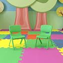Pack of 2 Plastic Kids Chair || Portable Chair for Kids || Sturdy Kids Chair for 1 Year+ || Virgin Material Chairs for Kids (Large [ 14" (L) x 12.5" (W) x 20" (H) ], Parrot Green)