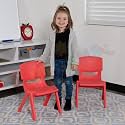 Pack of 2 Plastic Kids Chair || Portable Chair for Kids || Sturdy Kids Chair for 1 Year+ || Virgin Material Chairs for Kids (Small [ 12" (L) x 10.5" (W) x 17" (H) ], Red &amp; Yellow)
