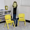 Pack of 2 Plastic Kids Chair || Portable Chair for Kids || Sturdy Kids Chair for 1 Year+ || Virgin Material Chairs for Kids (Small [ 12" (L) x 10.5" (W) x 17" (H) ], Green &amp; Yellow)
