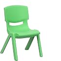 Plastic Kids Chair || Strong &amp; Durable Chair for Kids || Virgin Material Kids Chairs for 2 to 5 Years || Portable Kids Chair for 1 Year+ || Chairs for Kids Sustain Upto 100 kg (Green)