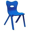 Plastic Kids Chair || Strong &amp; Durable Chair for Kids || Virgin Material Kids Chairs for 2 to 5 Years || Portable Kids Chair for 1 Year+ || Chairs for Kids Sustain Upto 100 kg (Blue - Heart)