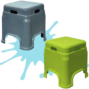 plastic stool for sitting for adults  virgin material bath stools for bathroom  non slip bathroom stool for bathing  small stools for living room pack of 2 greengrey