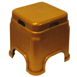 plastic stool for sitting for adults  virgin material bath stools for bathroom  non slip bathroom stool for bathing  small stools for living room pack of 1 gold