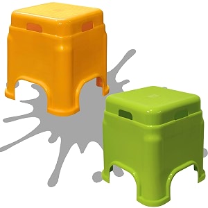 plastic stool for sitting for adults  virgin material bath stools for bathroom  non slip bathroom stool for bathing  small stools for living room pack of 2 yellowgreen