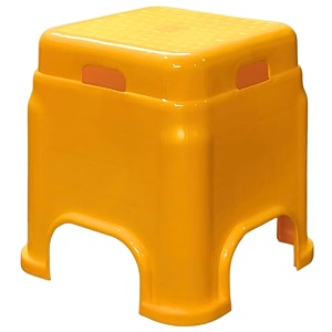 plastic stool for sitting for adults  virgin material bath stools for bathroom  non slip bathroom stool for bathing  small stools for living room pack of 1 yellow