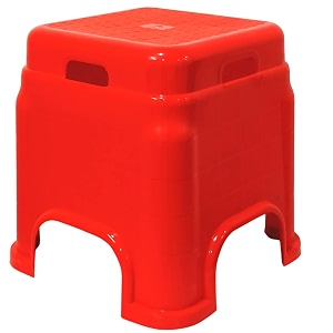 plastic stool for sitting for adults  virgin material bath stools for bathroom  non slip bathroom stool for bathing  small stools for living room pack of 1 red silent treatment