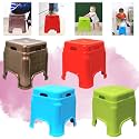 Plastic Stool for Sitting for Adults || Virgin Material Bath stools for Bathroom || Non Slip Bathroom Stool for Bathing || Small stools for Living Room (Pack of 4, Red/Blue/Green/Brown)