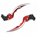 RudraRidez Bike Motorcycle Aluminum Blade Brake Clutch Levers/Break Lever for Bike Red AB-4 Compatible with All Bajaj