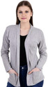 Rudu Women Jacket Style Full Sleeve Grey Shrug