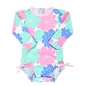 RuffleButts Baby Girls Novelty Baby One Piece - Rash Guard Swimsuit UPF 50+