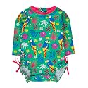 RuffleButts Baby Girls Novelty Baby One Piece - Rash Guard Swimsuit UPF 50+