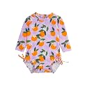 RuffleButts Baby Girls Novelty Baby One Piece - Rash Guard Swimsuit UPF 50+
