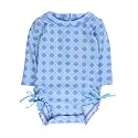 RuffleButts Baby Girls Novelty Baby One Piece - Rash Guard Swimsuit UPF 50+
