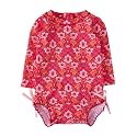 RuffleButts Baby Girls Novelty Baby One Piece - Rash Guard Swimsuit UPF 50+