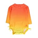 RuffleButts Baby Girls Novelty Baby One Piece - Rash Guard Swimsuit UPF 50+