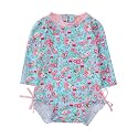 RuffleButts Baby Girls Novelty Baby One Piece - Rash Guard Swimsuit UPF 50+